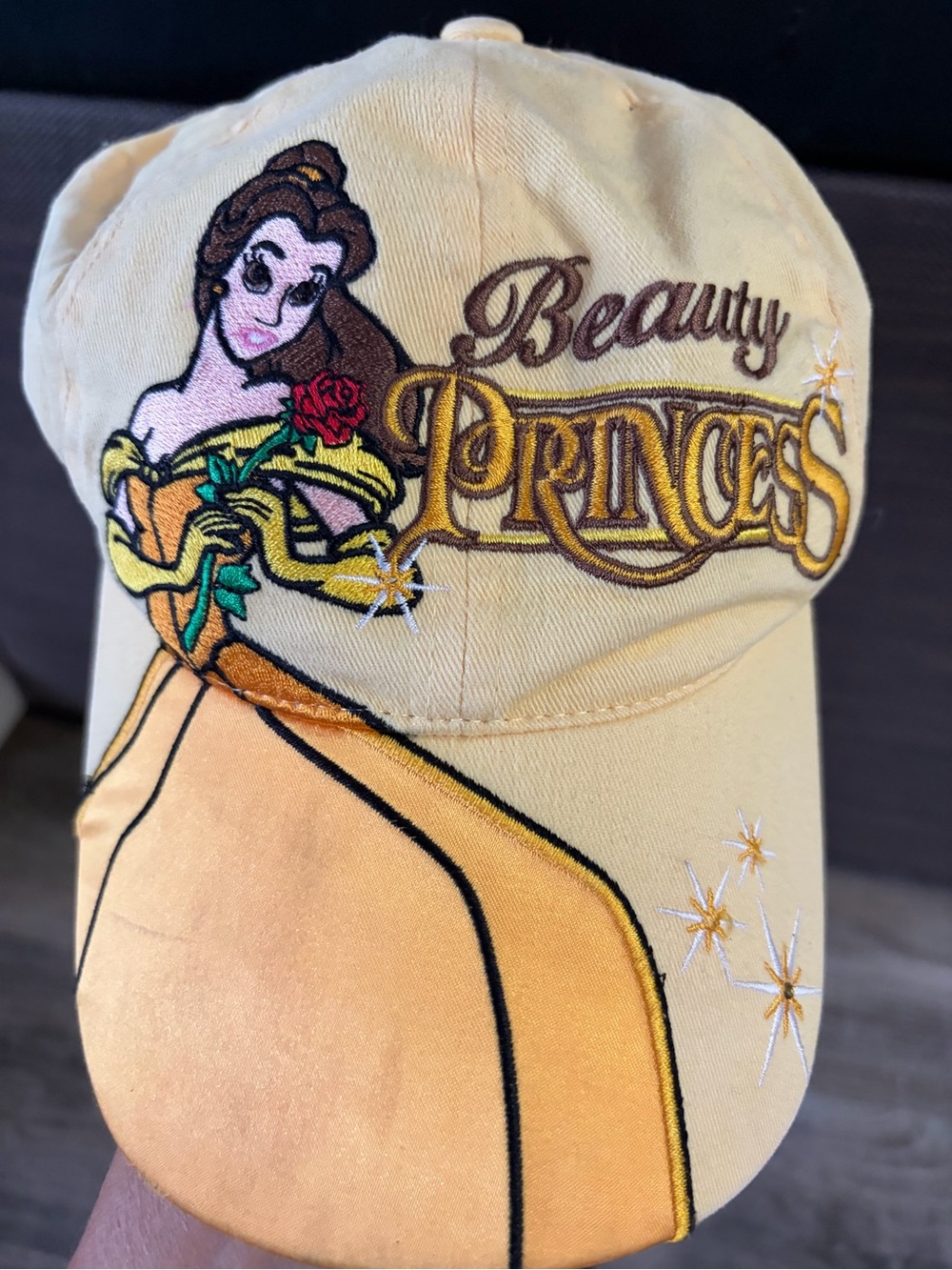 Rare Disneyland Resort Beauty Princess Belle Hat With Adjustable Strap.